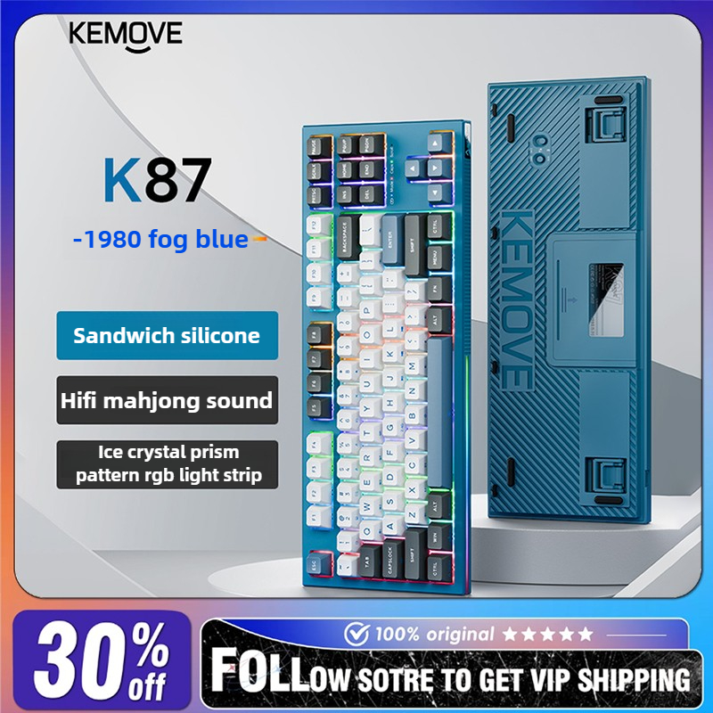 Esports Gaming Business - Klawiatura mechaniczna KEMOVE K87, bezprzewodowa, Bluetooth,