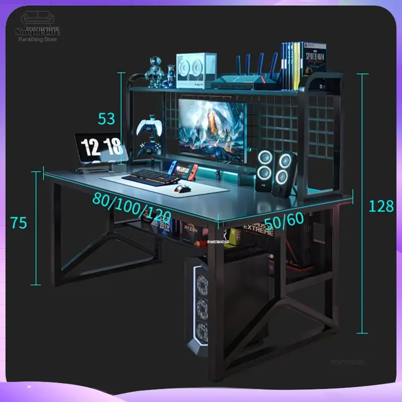 Esports Gaming School - Biurko komputerowe w stylu nordyckim, biurko