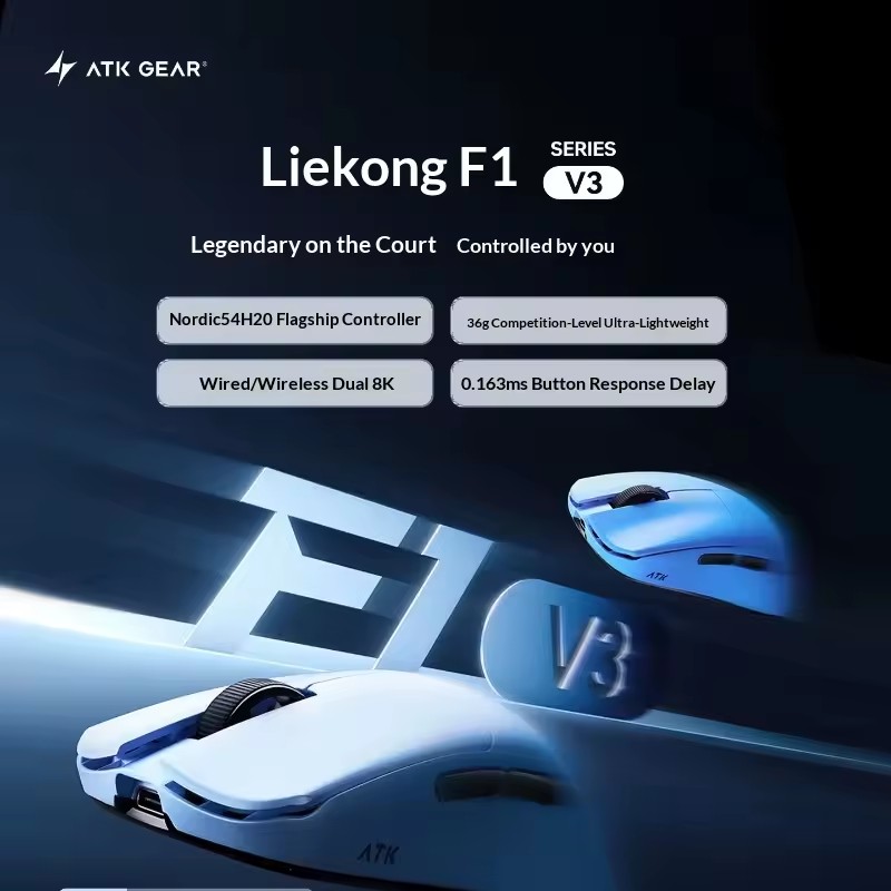 ATK F1 V2/V3 Bezprzewodowa mys – Esports Gaming Mouse recenzja i cena